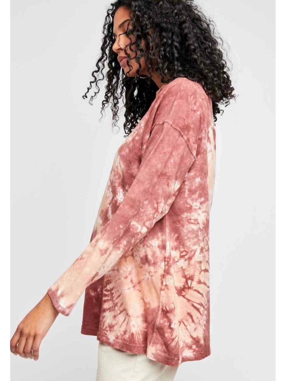 We The Free Be Free Tie Dye Tee Long Sleeve size XS oversized - Picture 6 of 7